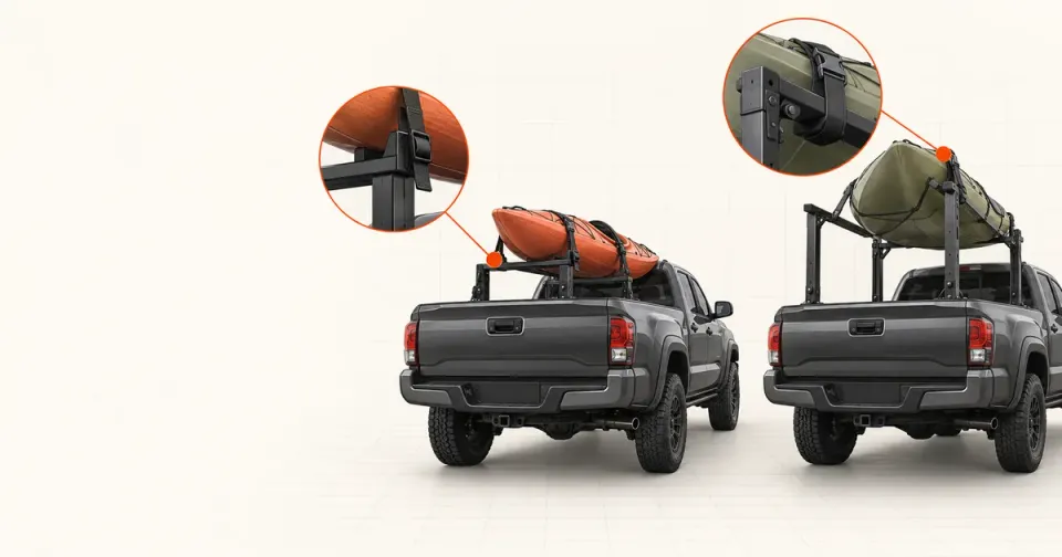 Should a Tacoma Carry Kayaks on a Mid Rack or a Full-Height Bed Rack?