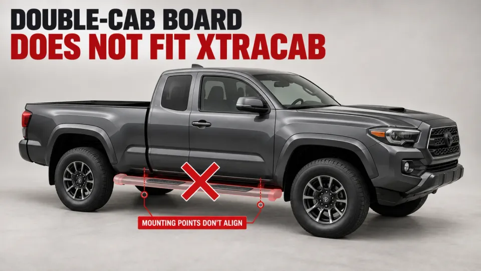 Can Double-Cab Running Boards Fit a Fourth-Gen Tacoma XtraCab?