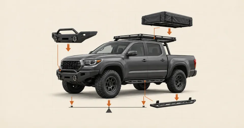 How Much Tacoma Payload Is Left After Bumpers, Sliders, Racks, and an RTT?