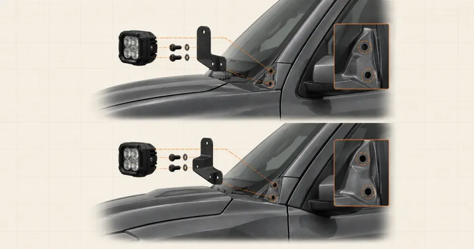Will Third-Gen Tacoma Ditch-Light Brackets Fit a Fourth-Gen?